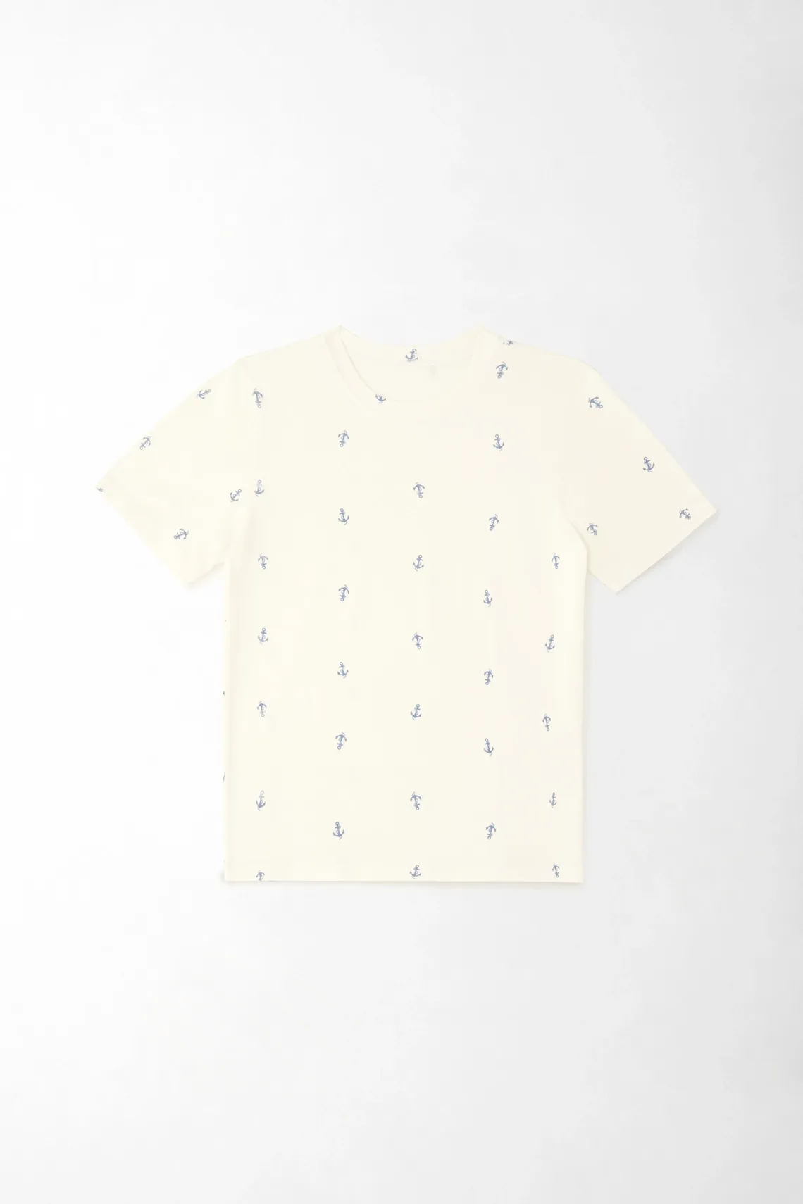 Camiseta manga corta con estampado crudo para niño