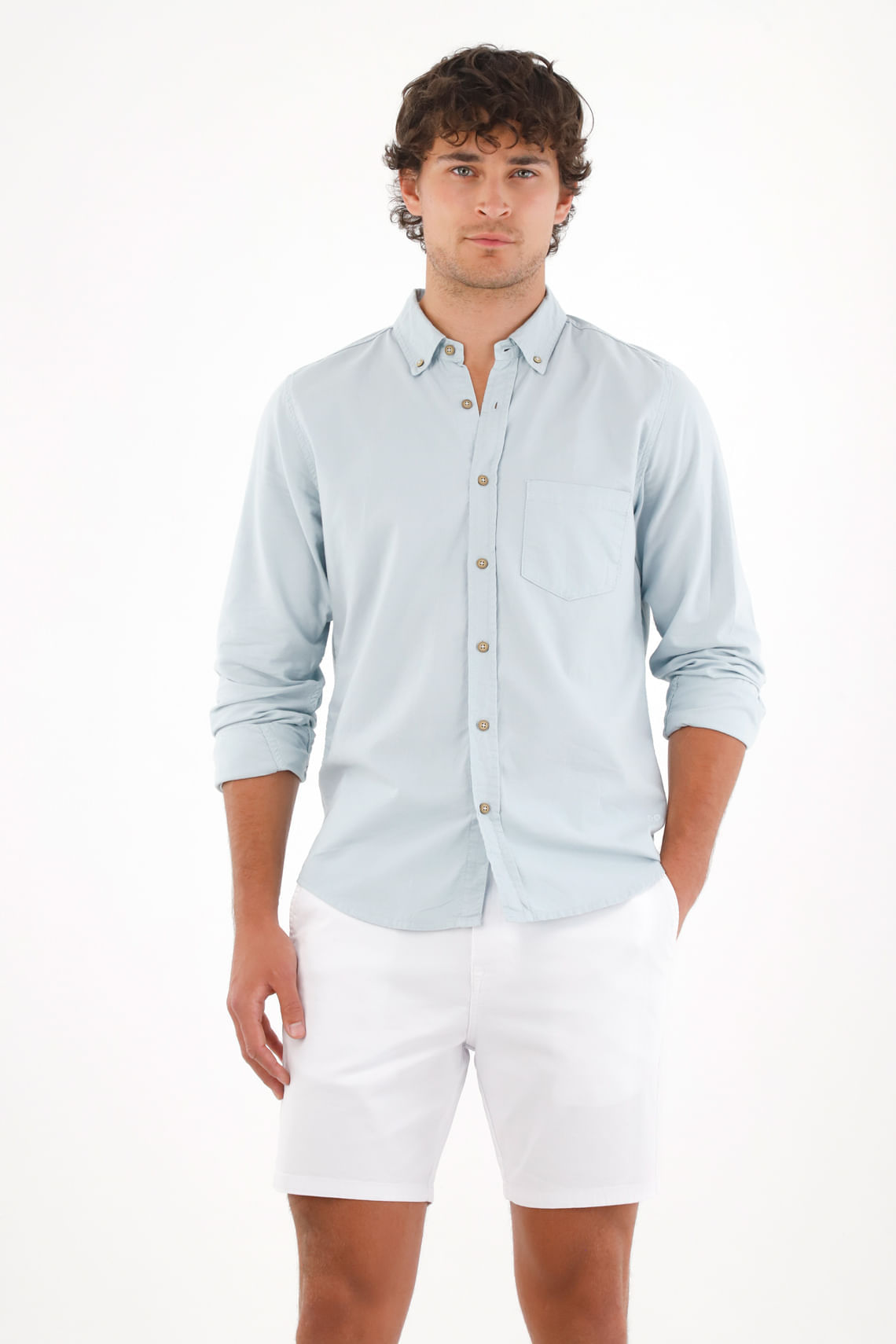 Bermuda tipo chino blanca para hombre