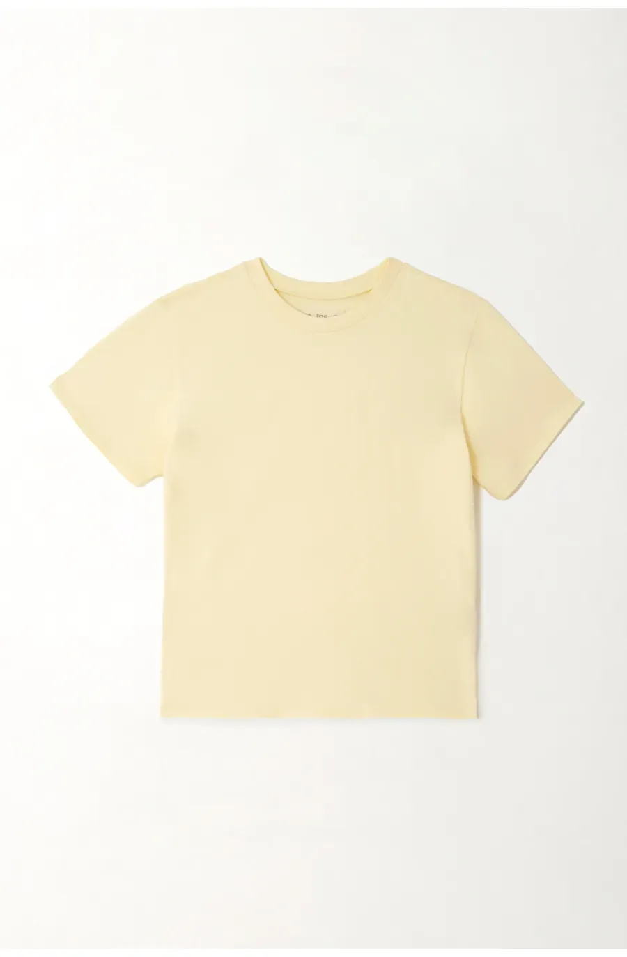 Camiseta básica holgada amarilla para mujer
