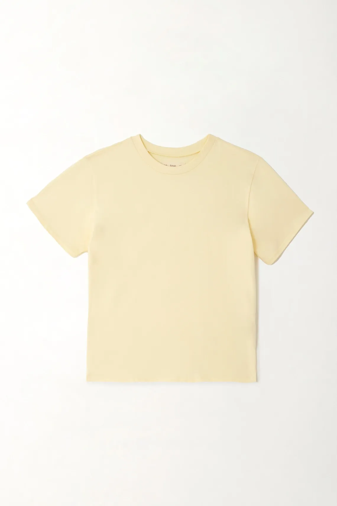 Camiseta básica holgada amarilla para mujer
