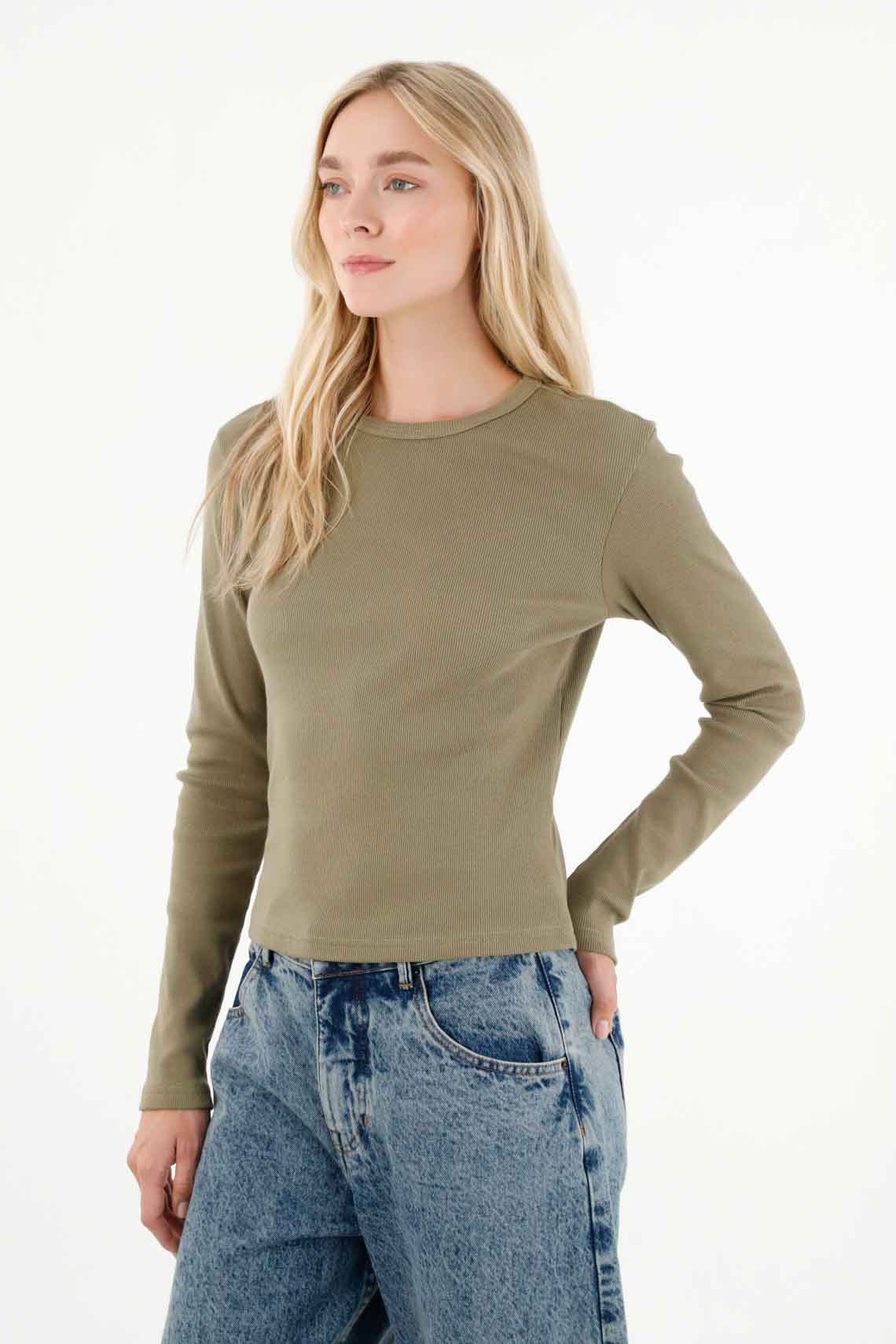 Camiseta de manga larga para mujer