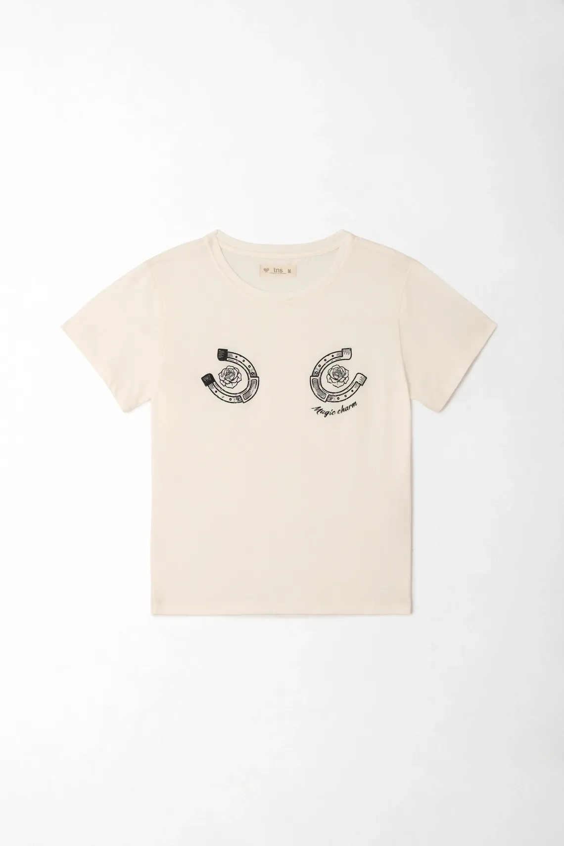 Camiseta para mujer de algodón crudo corte clásico con gráfico