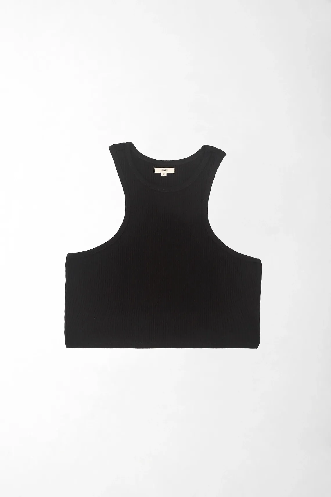 Camiseta tipo crop negra para mujer