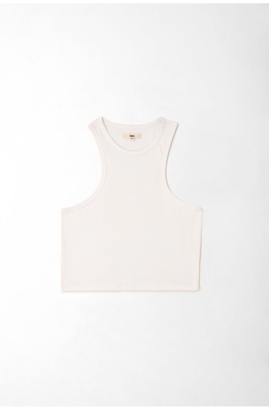 Camiseta tipo crop top blanca para mujer