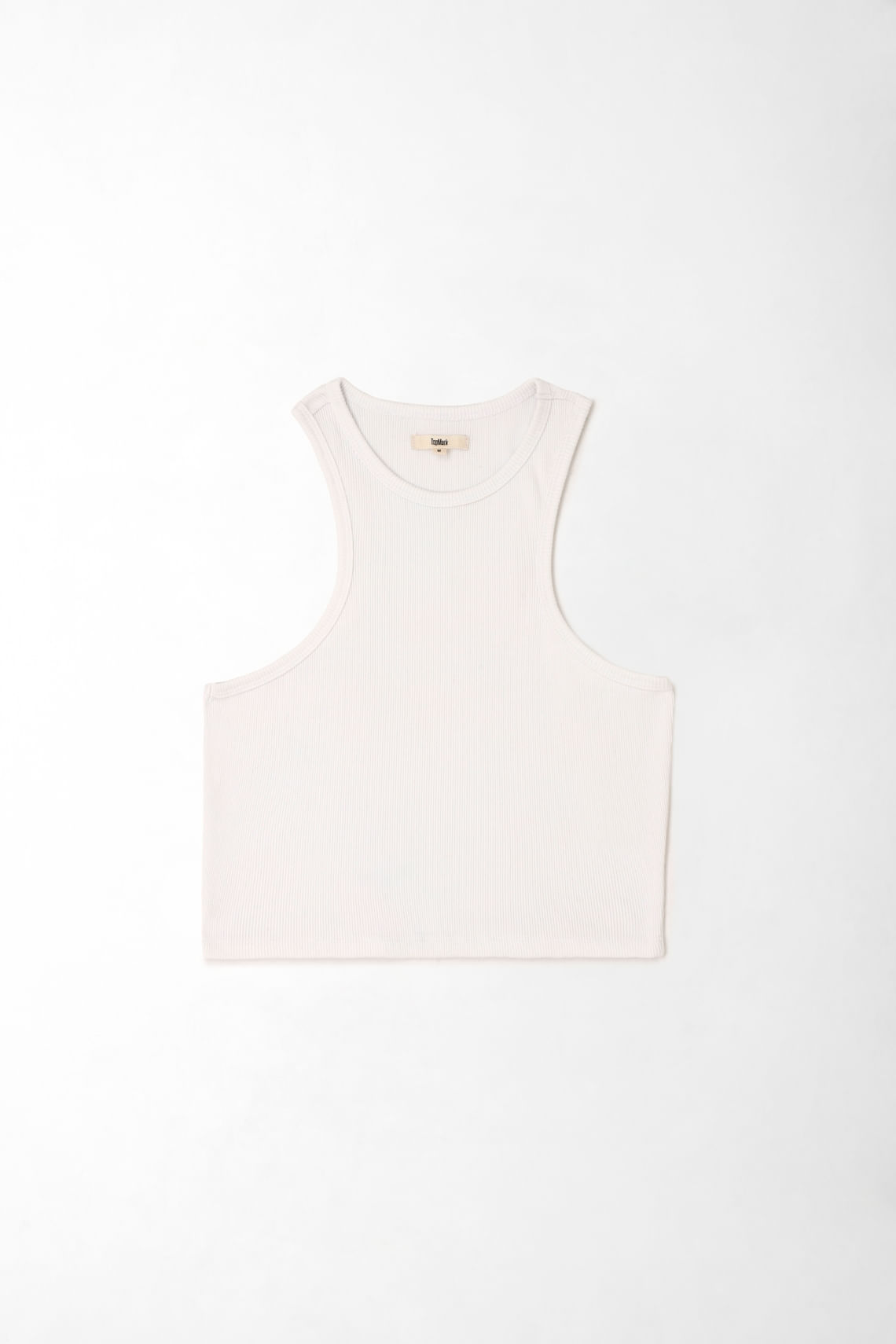 Camiseta tipo crop top blanca para mujer