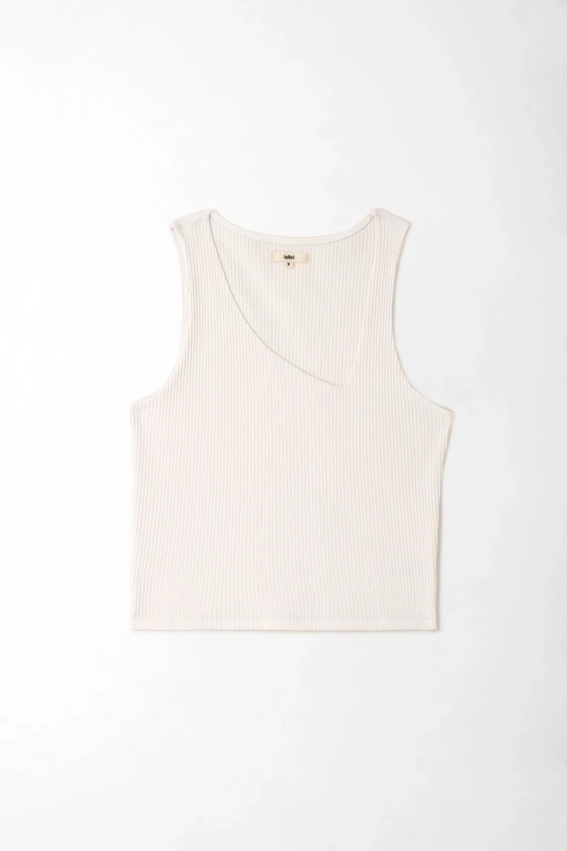 Camiseta blanca manga sisa para mujer