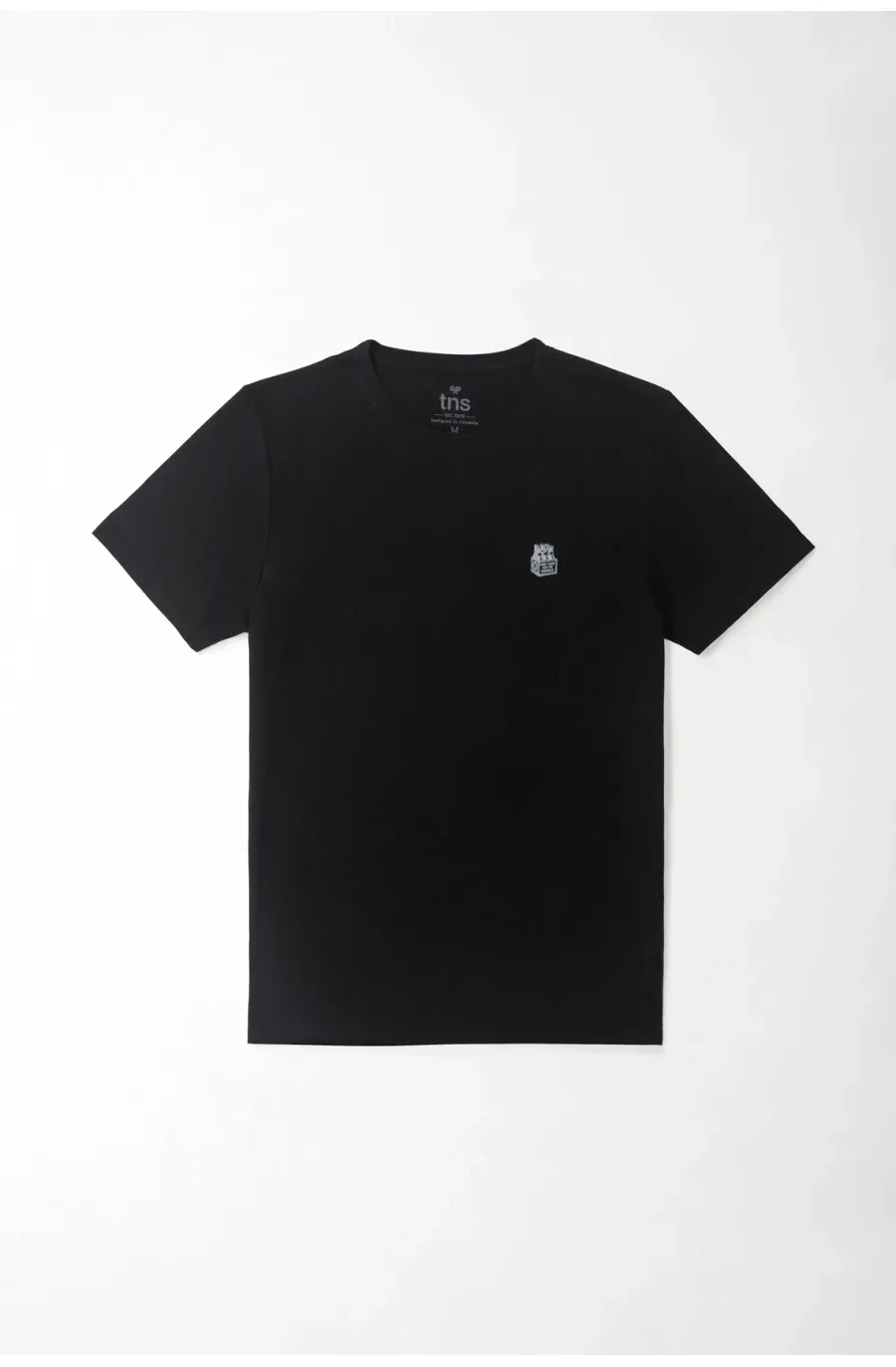 Camiseta para hombre algodón negro fit clásico con gráfico