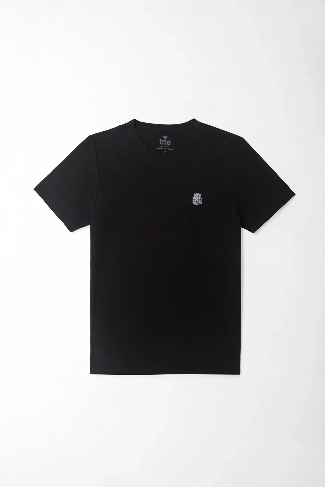 Camiseta para hombre algodón negro fit clásico con gráfico