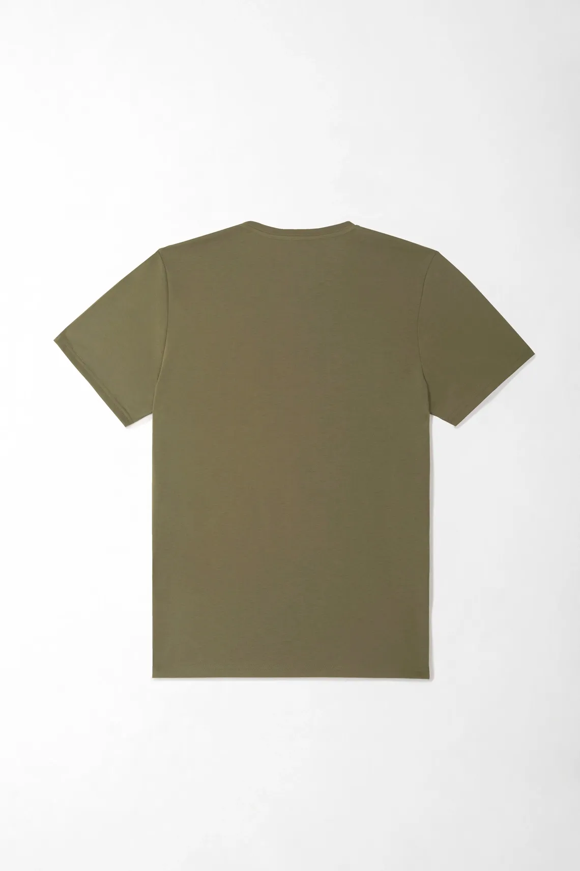 Camiseta para hombre de algodón verde oliva regular con gráfico