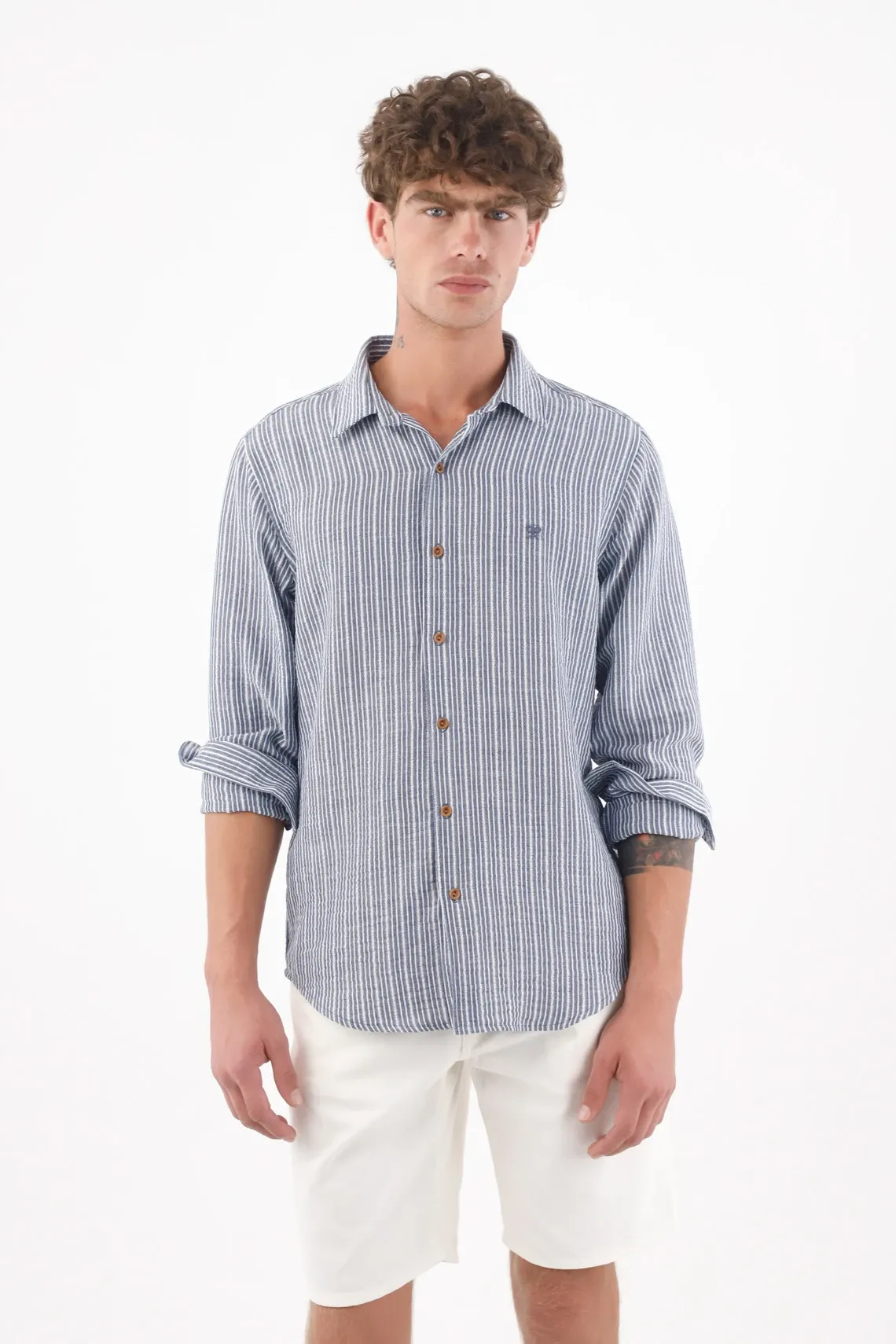 Camisa para hombre tennis, camisas entero manga larga