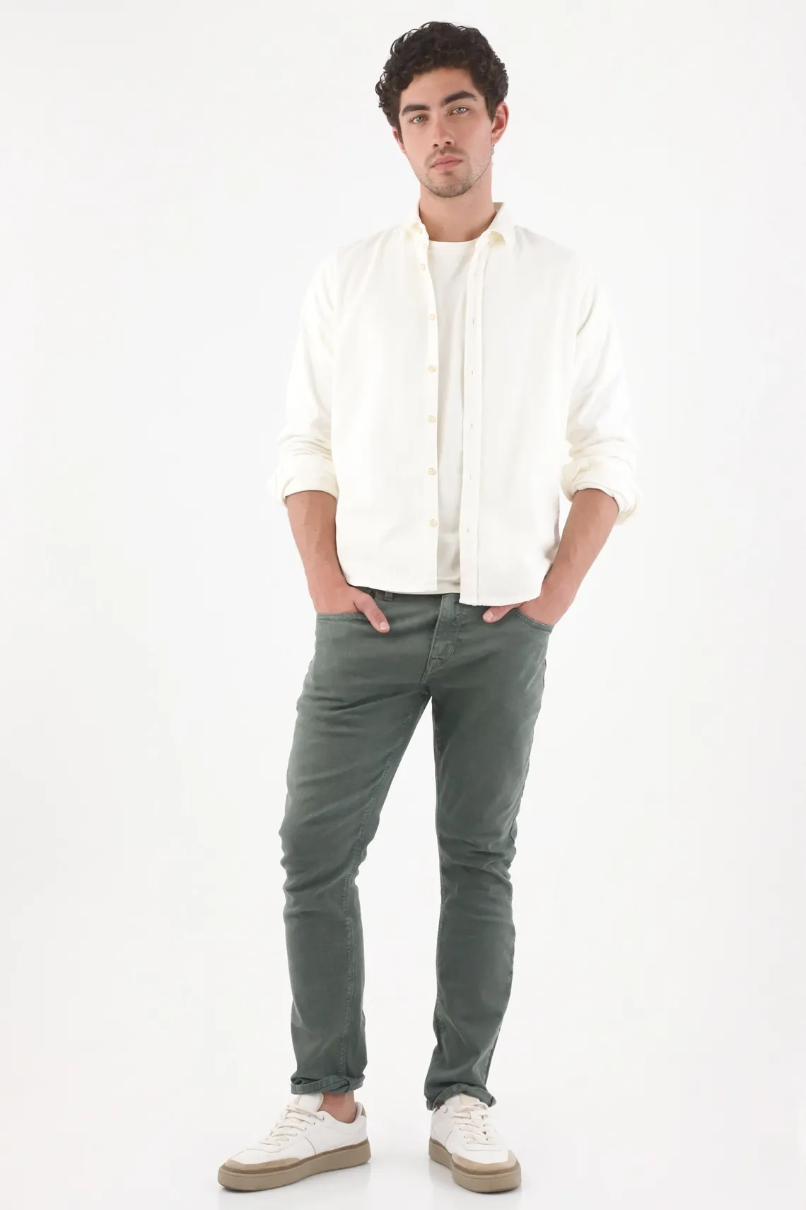 Pantalon verde 5 bolsillos para hombre