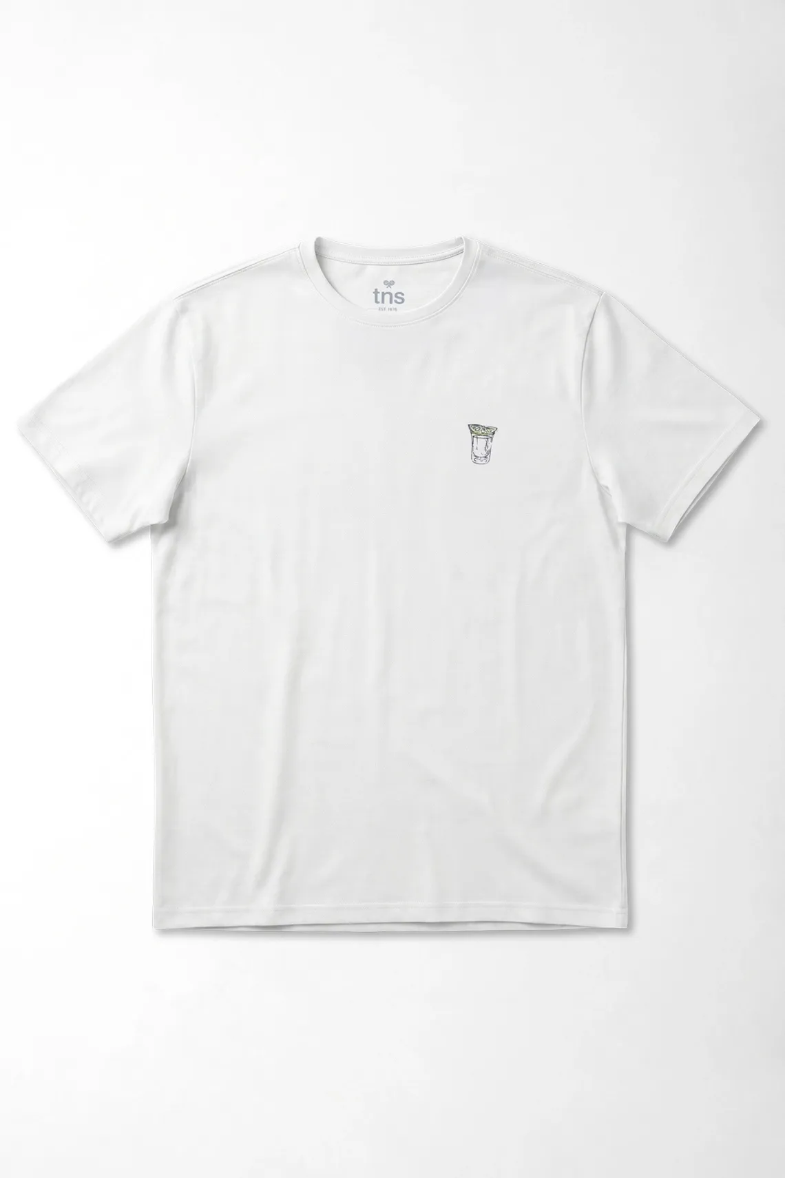 Camiseta fit regular con mini gráfico en algodón blanco para hombre