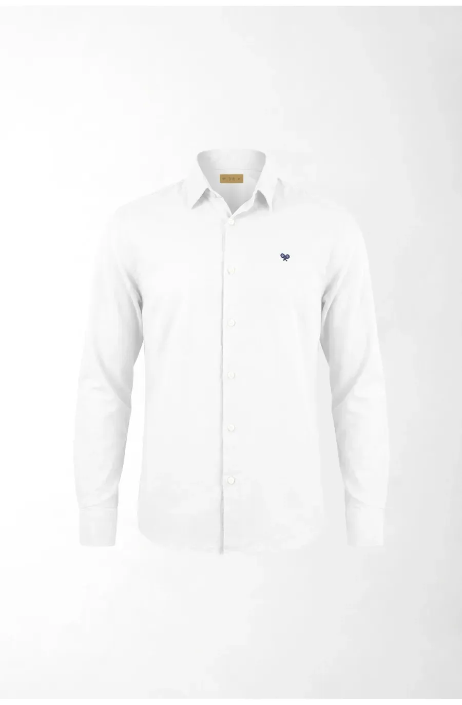 Camisa blanca manga larga para hombre