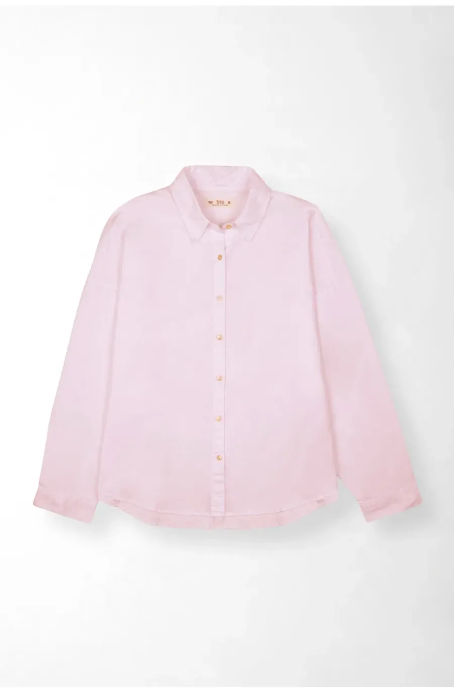 Camisa clásica rosada para mujer