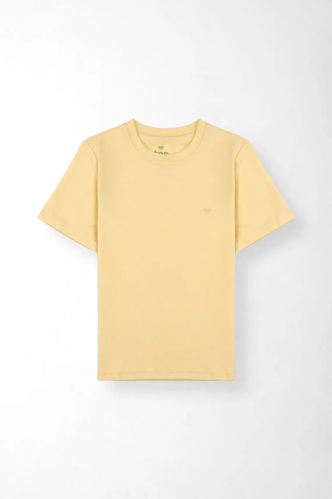 Camiseta básica manga corta amarilla para niño