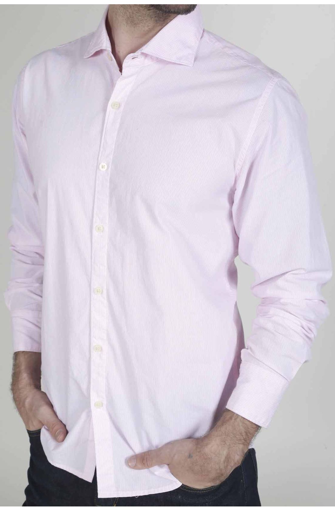 camisa lila para hombre